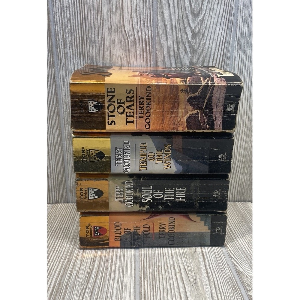 Terry Goodkind Sword of Truth 4 Book Lot Stone of Tears Soul of Fire Paperback